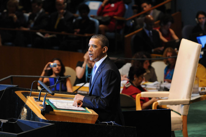 US President Barack Obama addresses the UN General Assembly