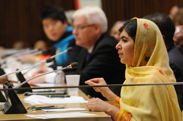 Education Activist Malala addresses the United Nations