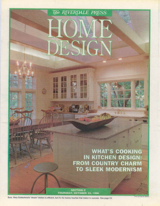 Riverdale Press Cover photo of a new kitchen for special section