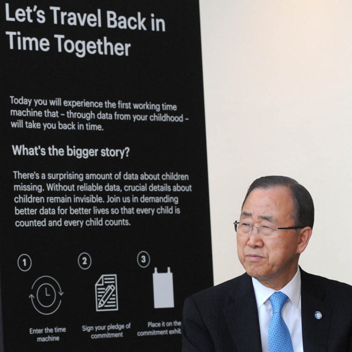 UN Secretary General Ban Ki moon attends an event at UN Headquarters.