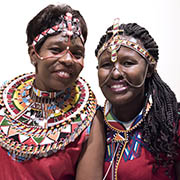 Samburu activists Jane Meriwas and Jacinta Silakan